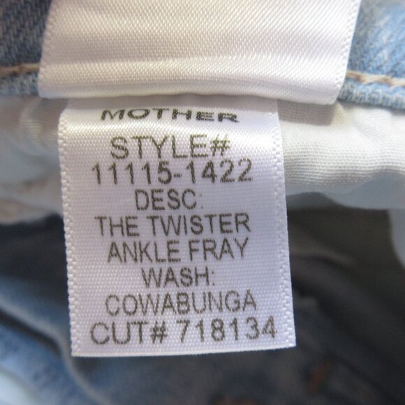 NWT Mother The Twister Ankle Fray in Cowabunga Wide Leg Jeans 25 - Picture 12 of 14
